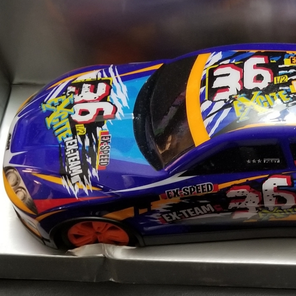 RC Turbo Racer 1:14 Blue Multicolor Battery Operated Remote Control New
